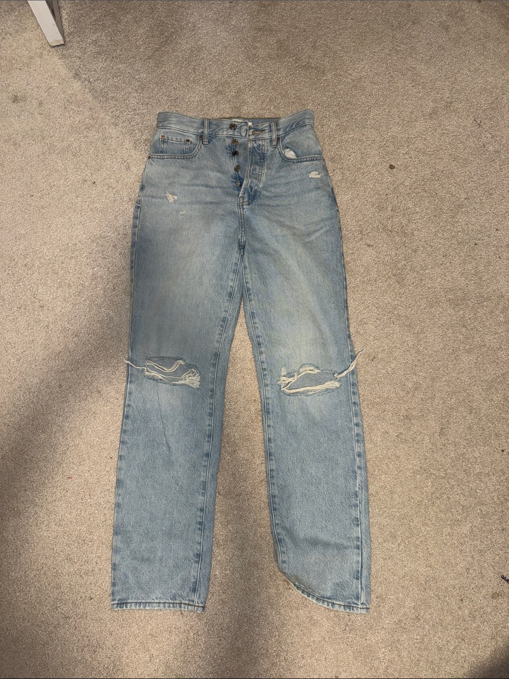 PacSun Light Blue Distressed Dad Jeans